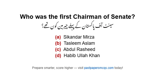 Who was the first Chairman of Senate?