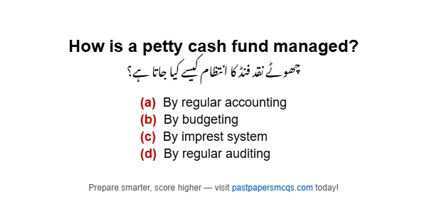 How is a petty cash fund managed?