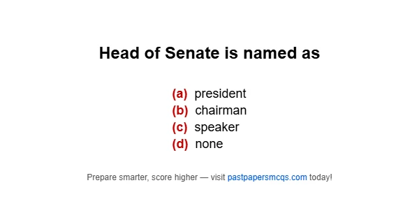 Head of Senate is named as
