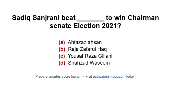 Sadiq Sanjrani beat _______ to win Chairman senate Election 2021?