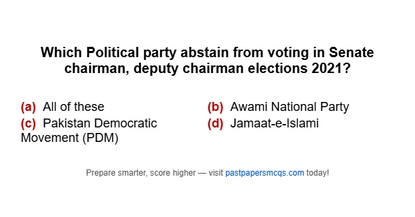 Which Political party abstain from voting in Senate chairman, deputy chairman elections 2021?