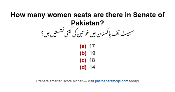 How many women seats are there in Senate of Pakistan?