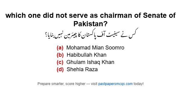 which one did not serve as chairman of Senate of Pakistan?