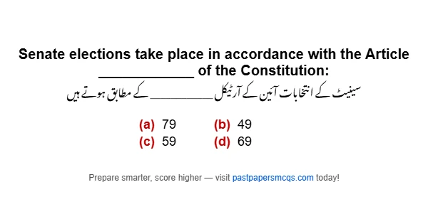 Senate elections take place in accordance with the Article ____________ of the Constitution:
