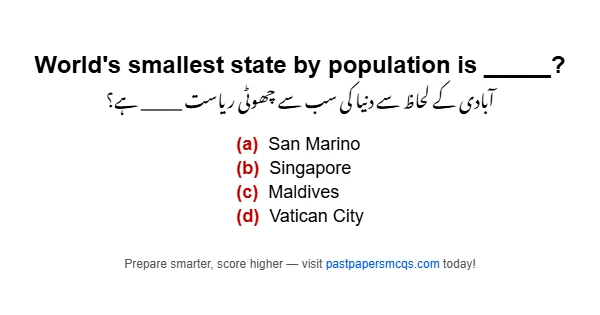 World's smallest state by population is _____?