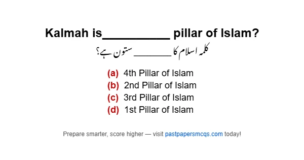 Kalmah is__________ pillar of Islam?