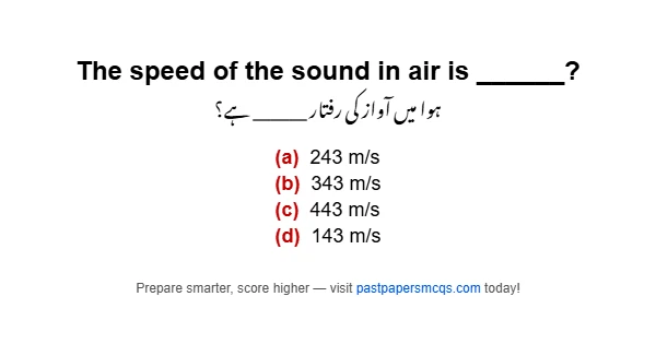 The speed of the sound in air is ______?