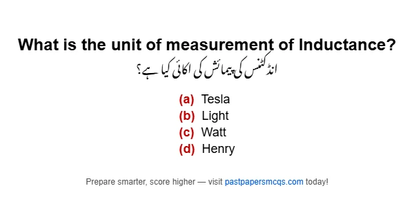 What is the unit of measurement of Inductance?