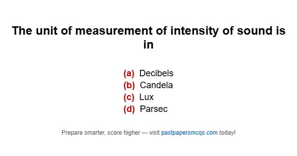 The unit of measurement of intensity of sound is in