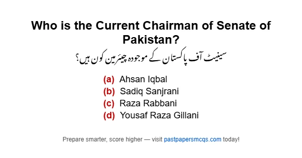Who is the Current Chairman of Senate of Pakistan?