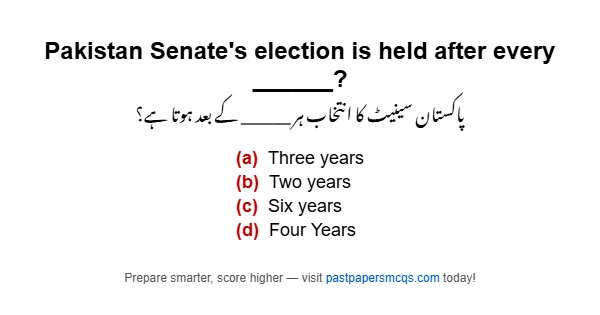 Pakistan Senate's election is held after every ______?