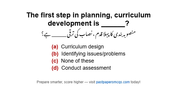 The first step in planning, curriculum development is ______?