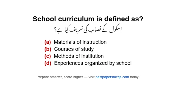 School curriculum is defined as?