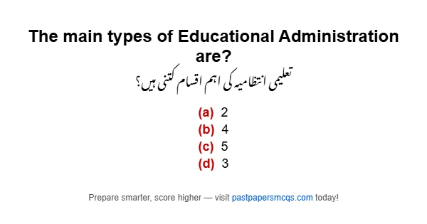 The main types of Educational Administration are?