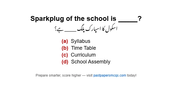 Sparkplug of the school is _____?